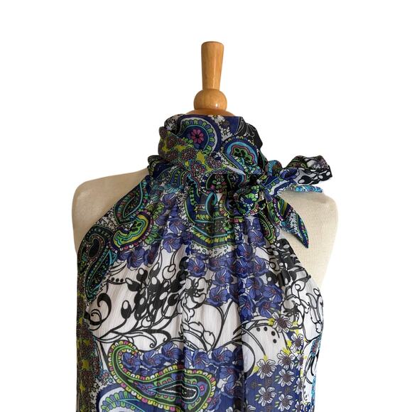 Sao Paulo Dress 4‎ paisley floral lined Boho Mod Look Softgirl Fairy Resort - Picture 6 of 9